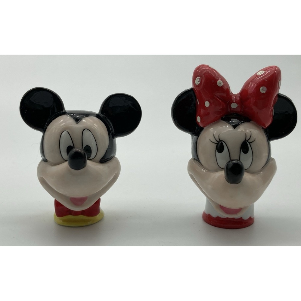 Enesco Disney Mickey & Co. Mickey & Minnie Mouse Porcelain Thimble Collectable - Picture 2 of 4